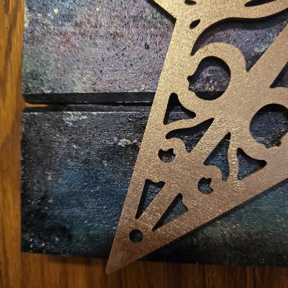 HANDCRAFTED Wood Upcycled Star Artwork HANDMADE & HANDPAINTED Wall Art Decor - Picture 12 of 16